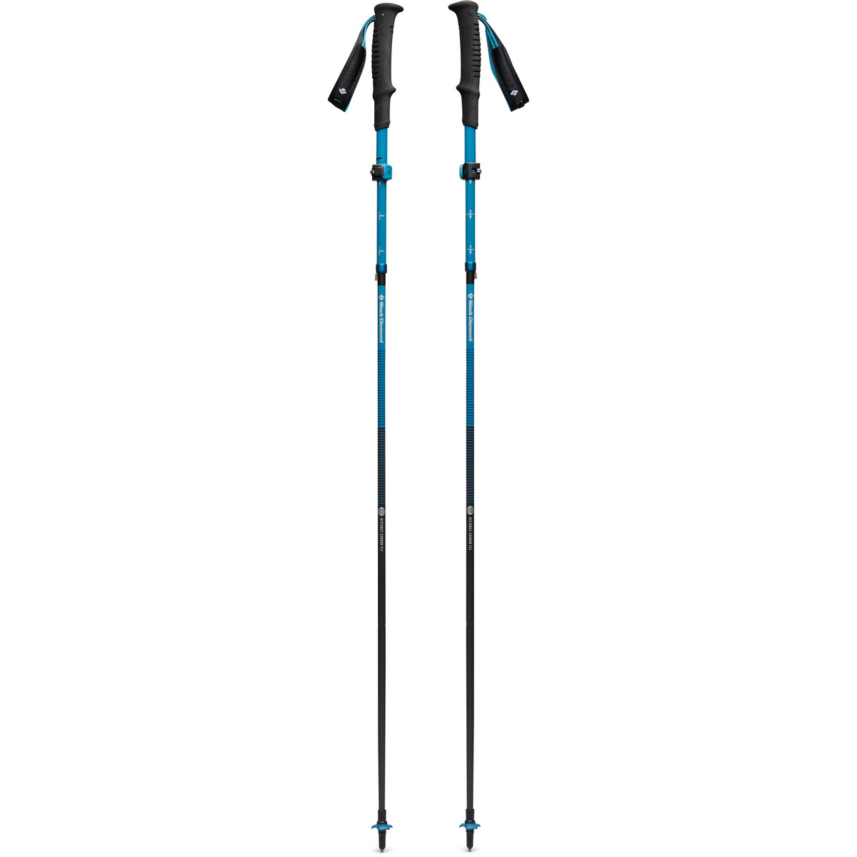 Black Diamond Bâtons de randonnée Distance Carbon FLZ (taille 125CM, Bleu)