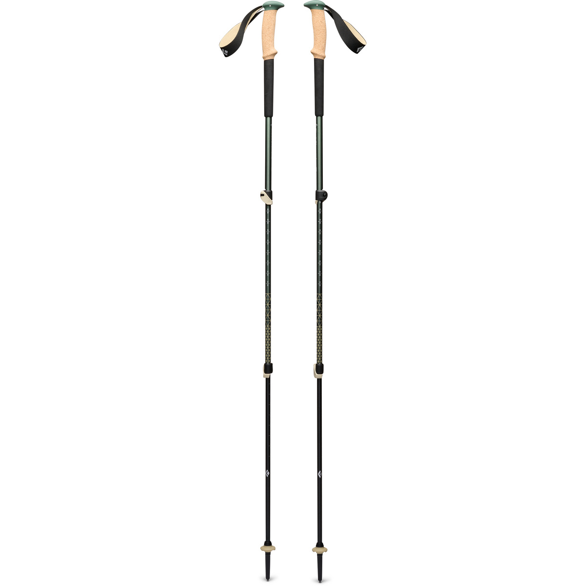 Black Diamond Bastoncini da trekking Trail Cork (Taglia 100-140cm, Verde)
