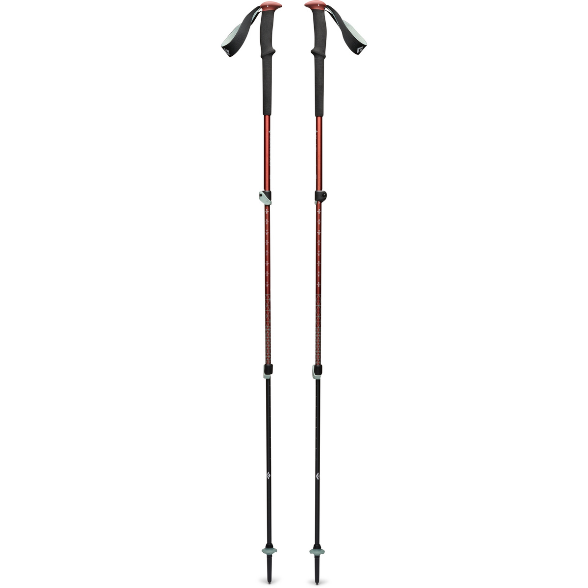 Black Diamond Bastoncini da trekking Trail (Taglia 100-140cm, Rosso)