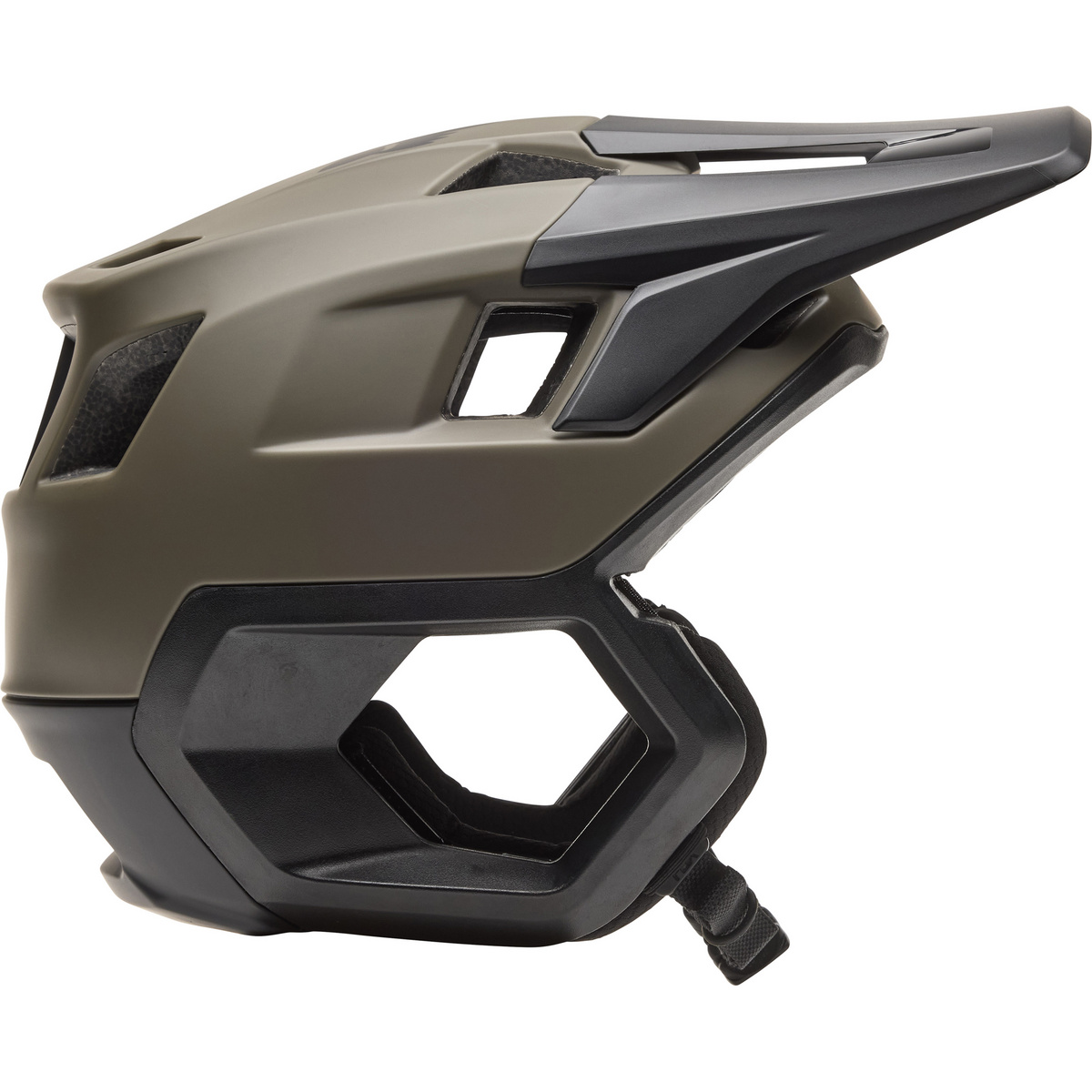 Fox Casco da ciclismo Dropframe (Taglia 52-54CM, Verde oliva)