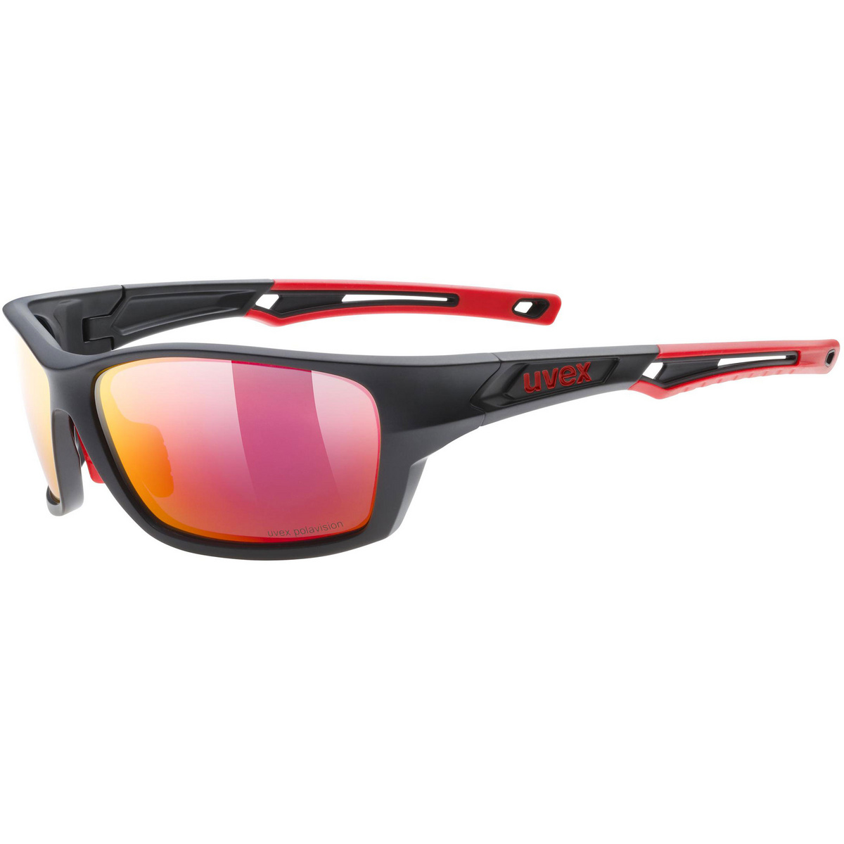 Uvex Sportstyle 232 P Sportbrille (Größe One Size, rot)