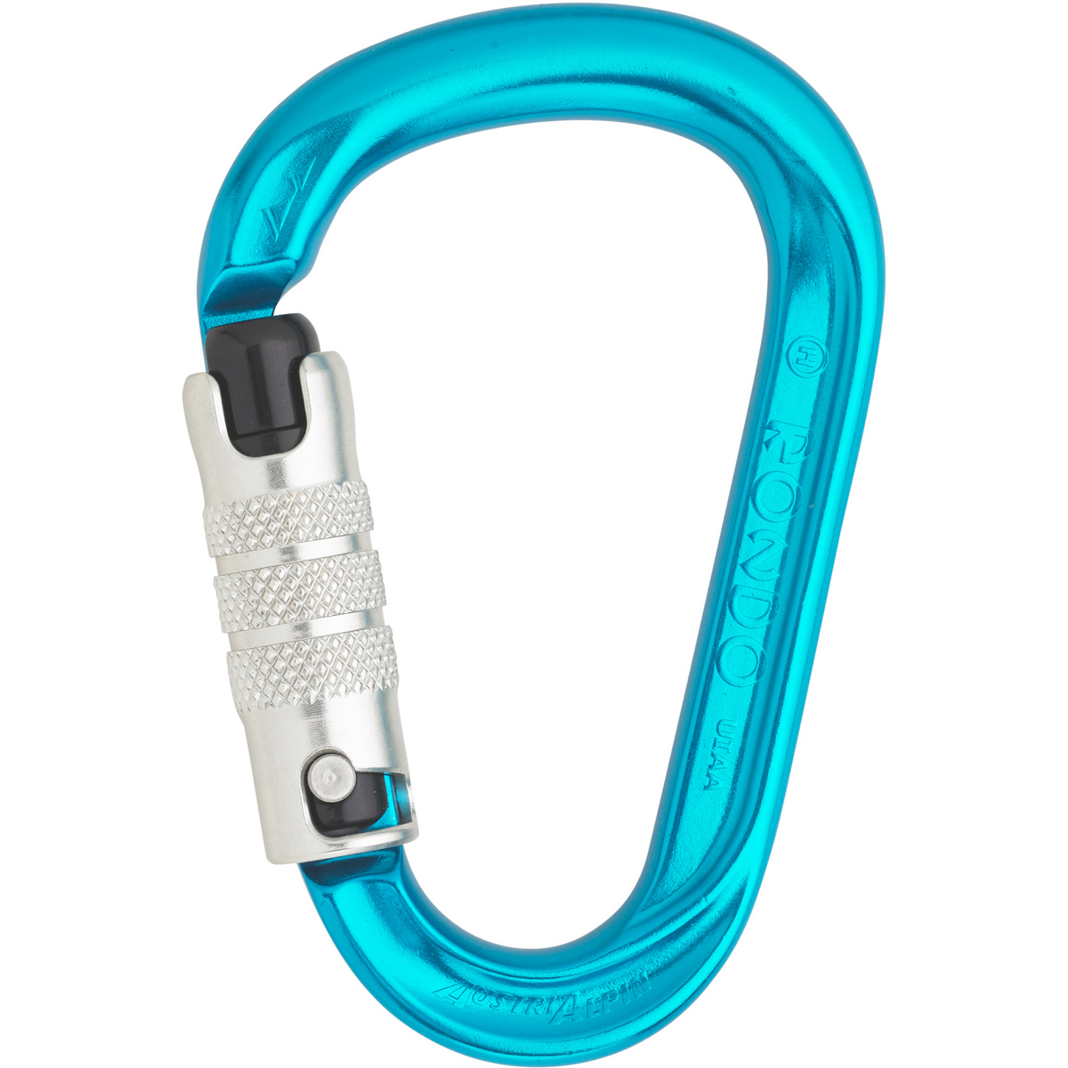 Austrialpin HMS Rondo 3-Way Karabiner (Größe One Size, tuerkis)
