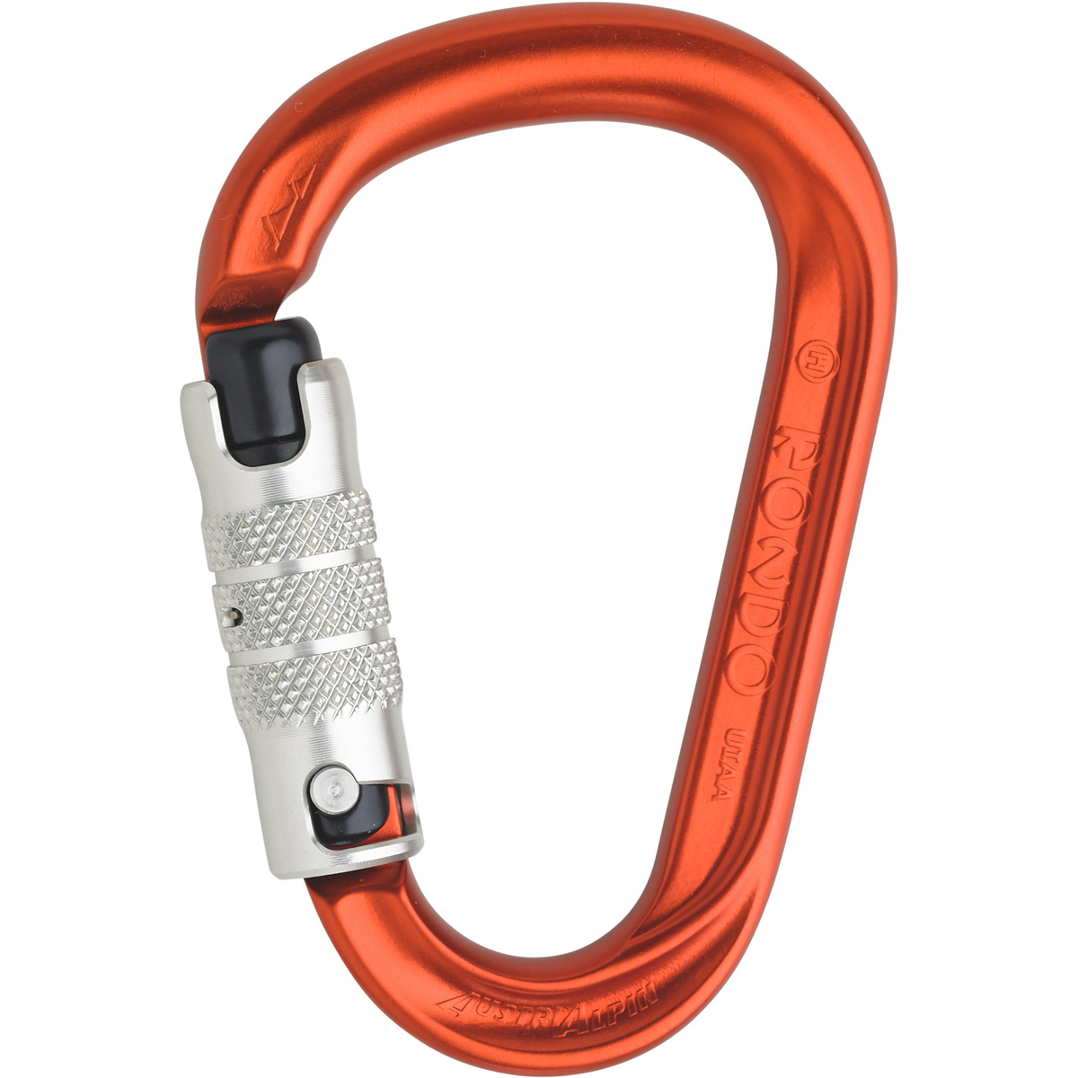 Austrialpin HMS Rondo 3-Way ID Karabiner (Größe One Size, rot)