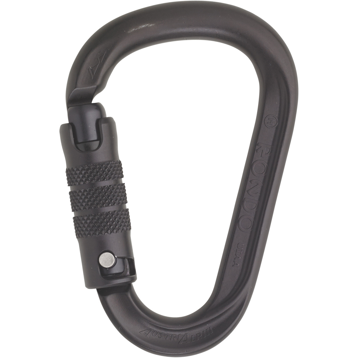 Austrialpin HMS Rondo 3-Way Selfie Karabiner (Größe One Size, schwarz)