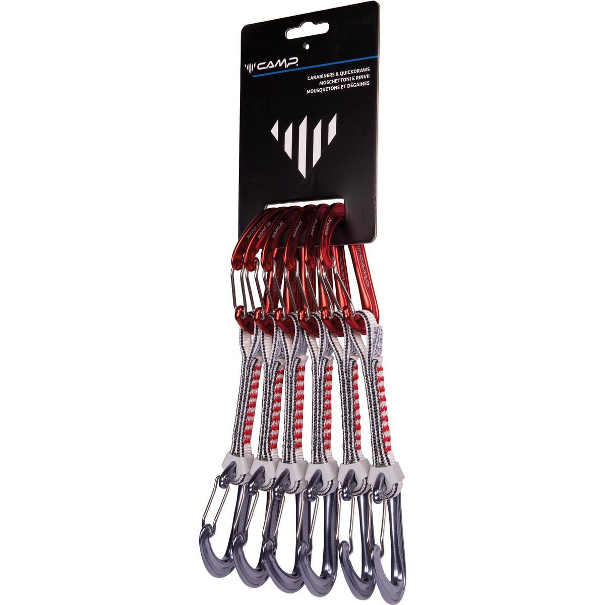 Camp Set di rinvii da 6 Nano 22 Express KS (Taglia 18cm, Rosso)