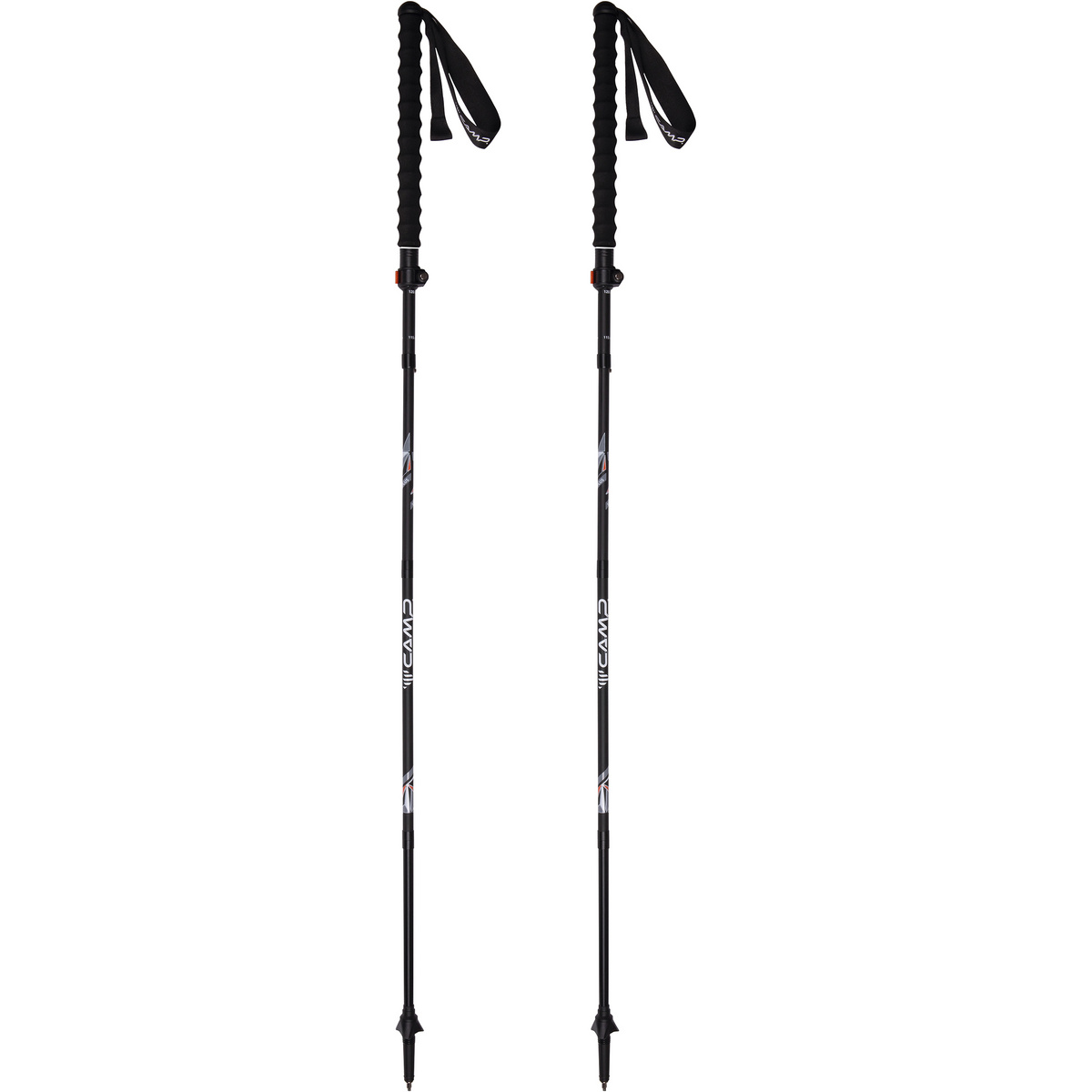 Camp Sky Carbon Plus Trekkingstöcke (Größe 115-135cm, schwarz)
