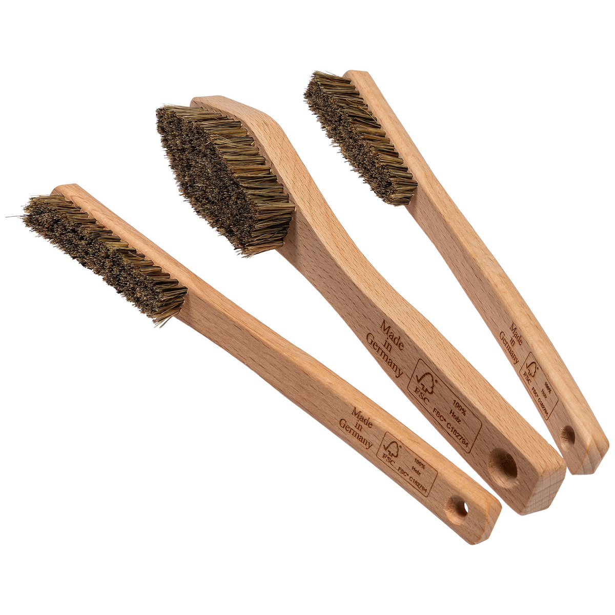 Mantle Bergzeit Holzbürsten 3er Set (Größe One Size, beige)