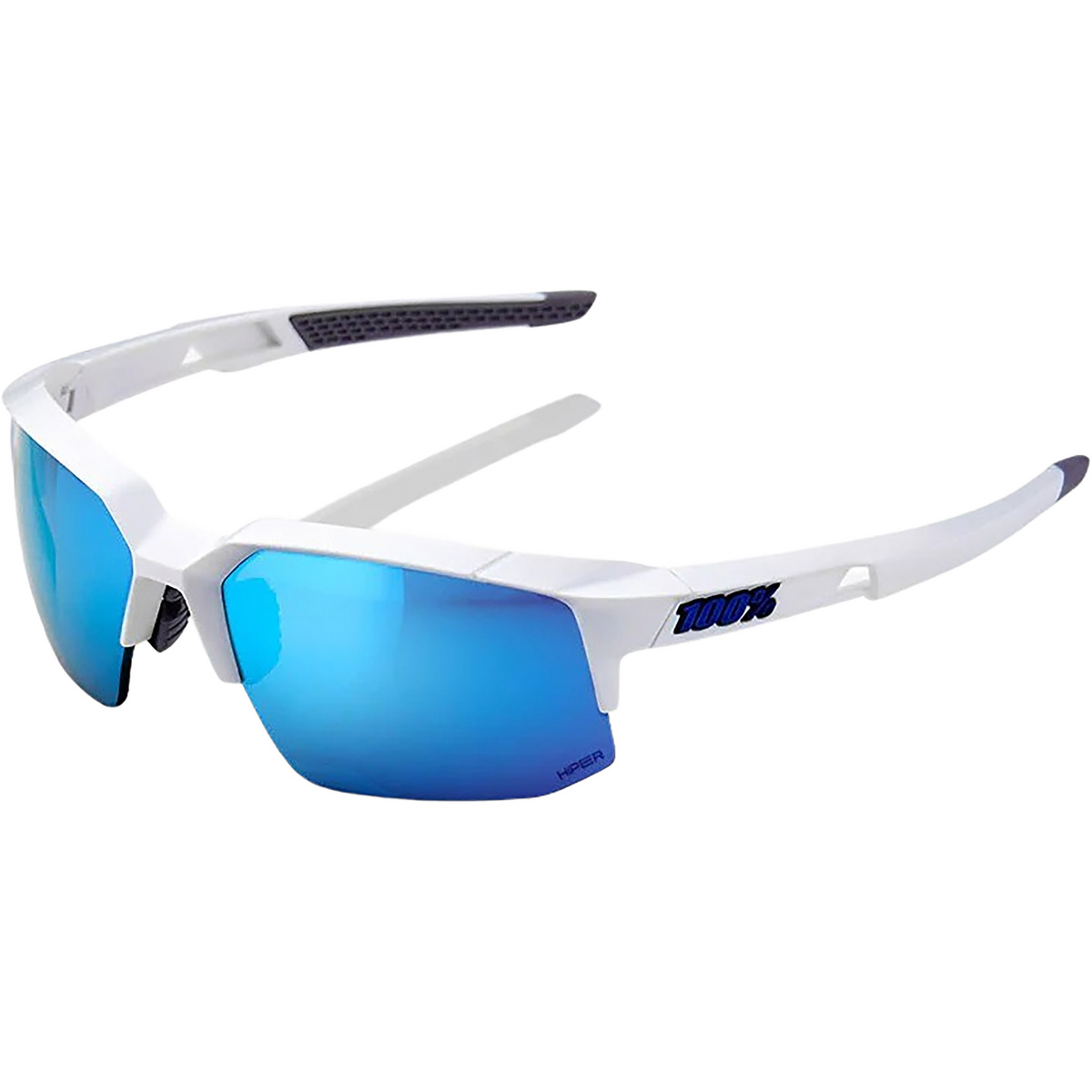 100% Occhiali sportivi Speedcoupe HD Multilayer Hiper Lens (Taglia ONE SIZE, Bianco)