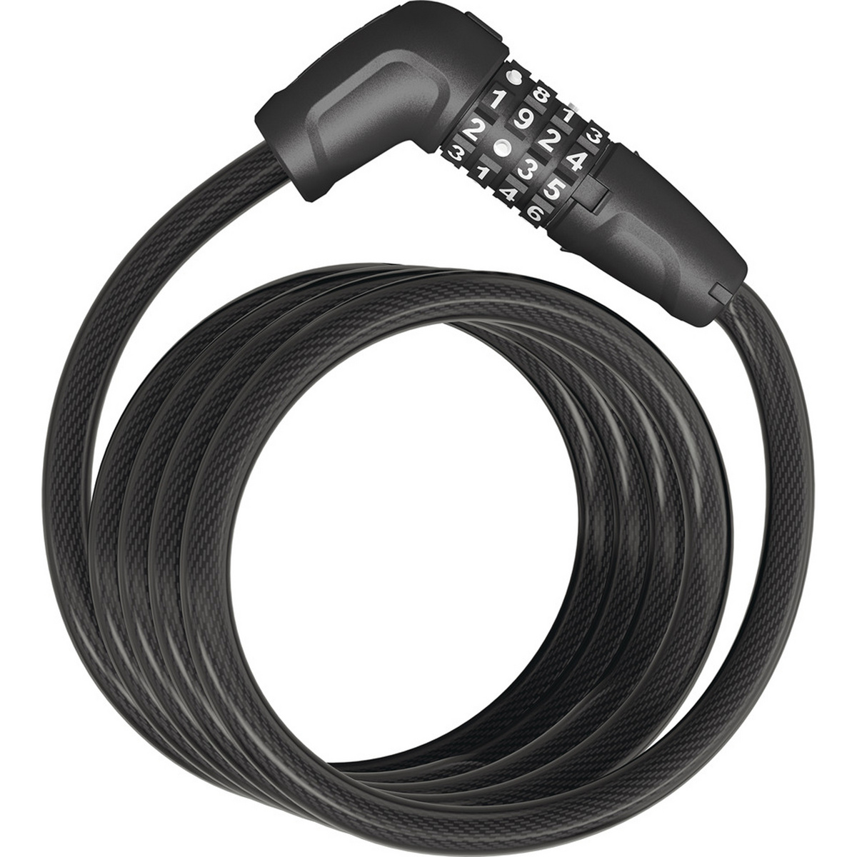 Abus Numero 5510C/180 Spiralkabelschloss (Größe 180CM, schwarz)