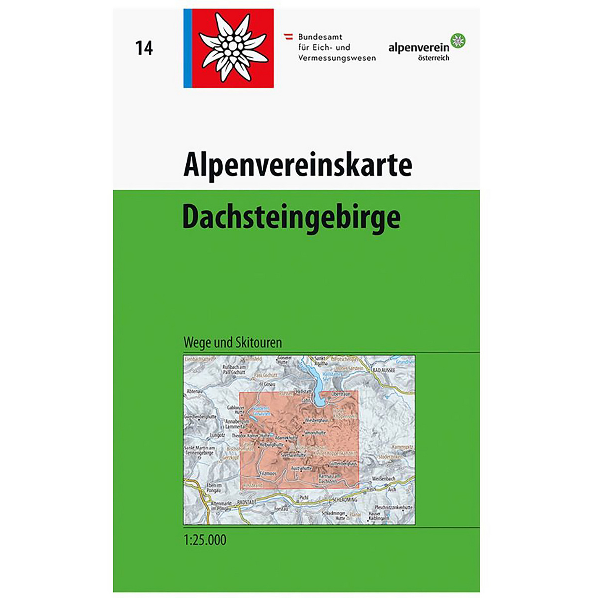Image of DAV AV-Karte 14 Dachsteingebirge, Skirouten