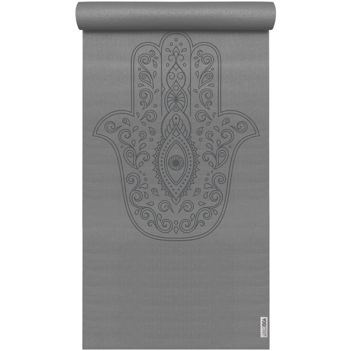Yogistar Tapis de yoga Basic Hand of Fatima (taille One Size, Gris)