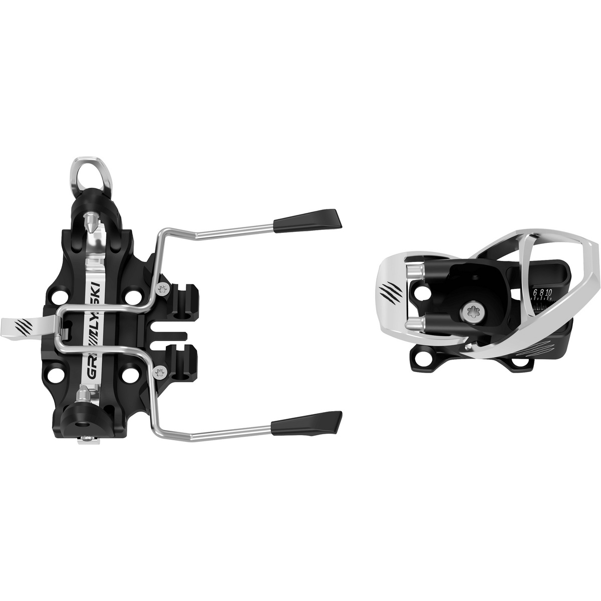 Grizzly Ski Attacchi da sci alpinismo GR Olympic Tour (Taglia 75-85mm, Argento)