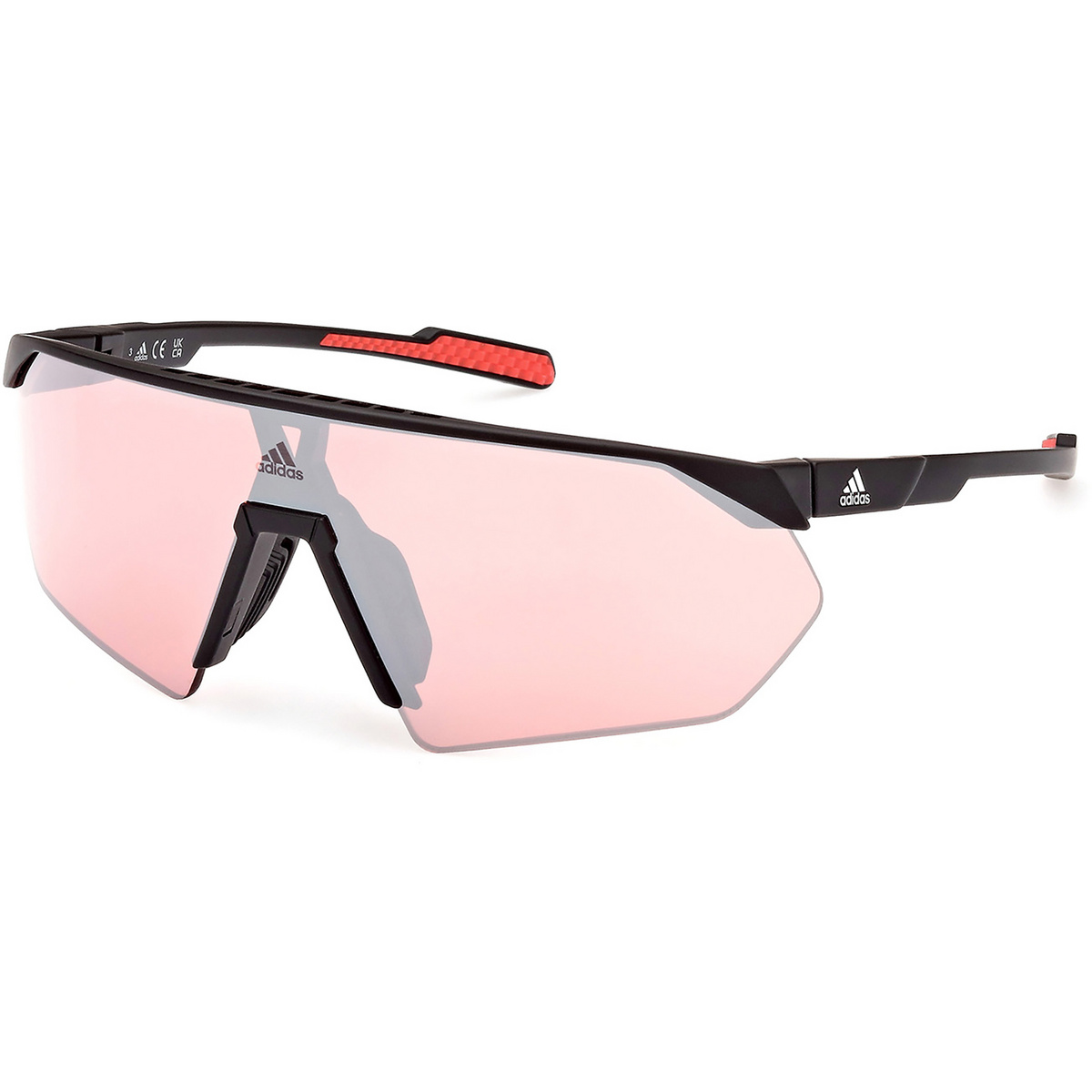 adidas Eyewear SP0076 Sportbrille (Größe One Size, schwarz)