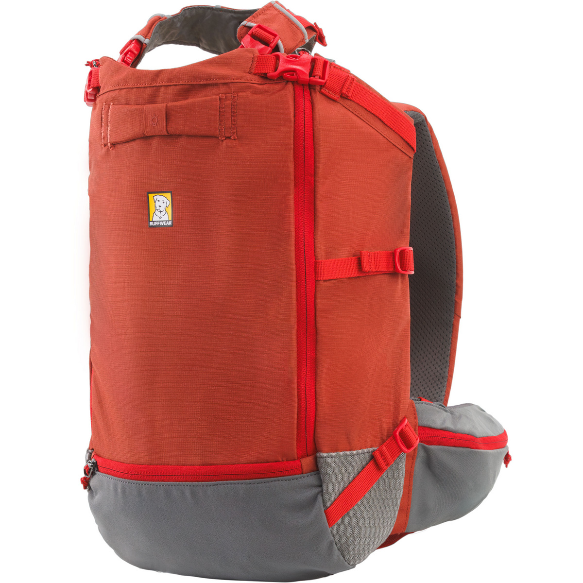 Ruffwear Hitch Hiker Hundegeschirr inkl. Rucksack (Größe XXS, rot)