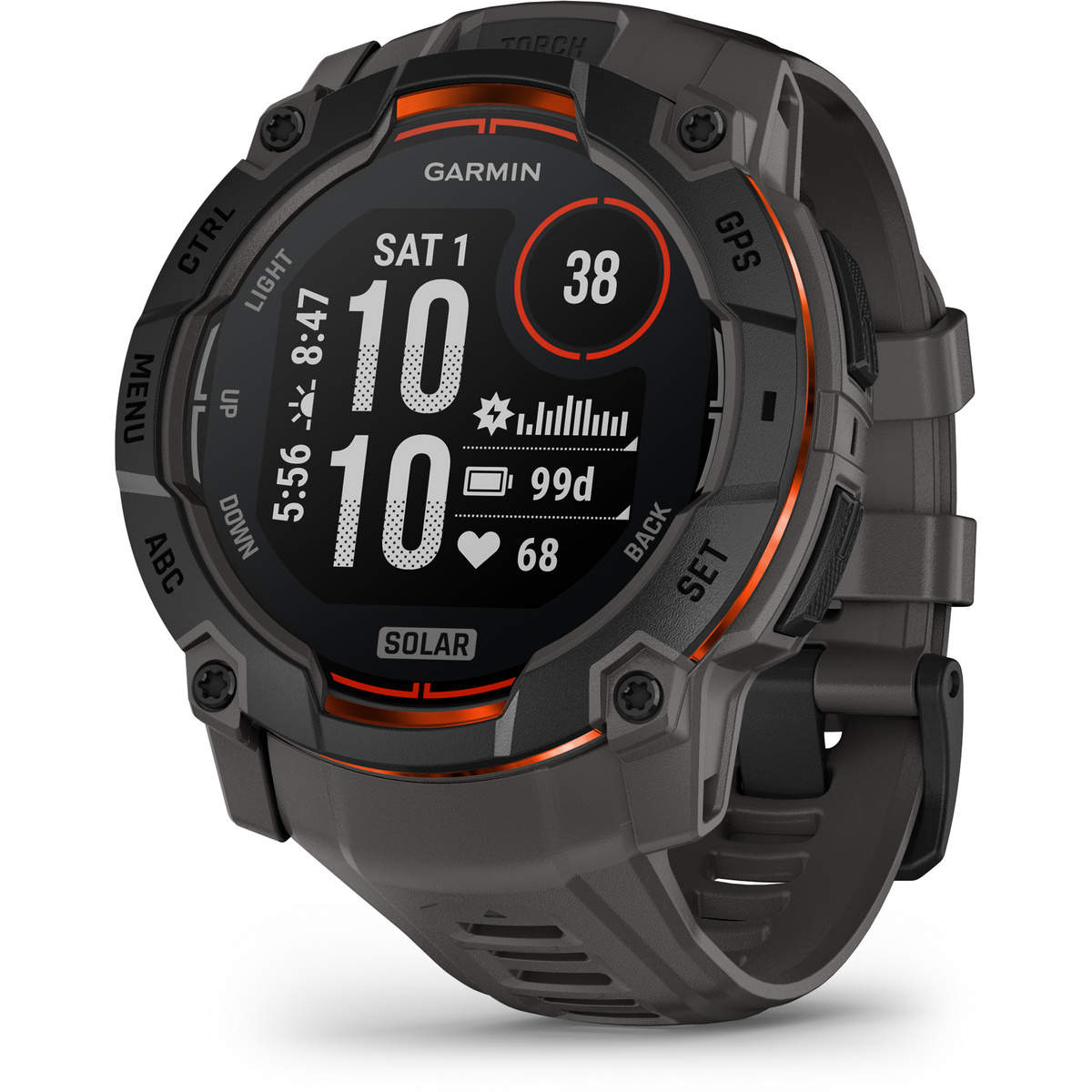Garmin Instinct 3 Solar GPS-Uhr (Größe 50MM, schwarz)