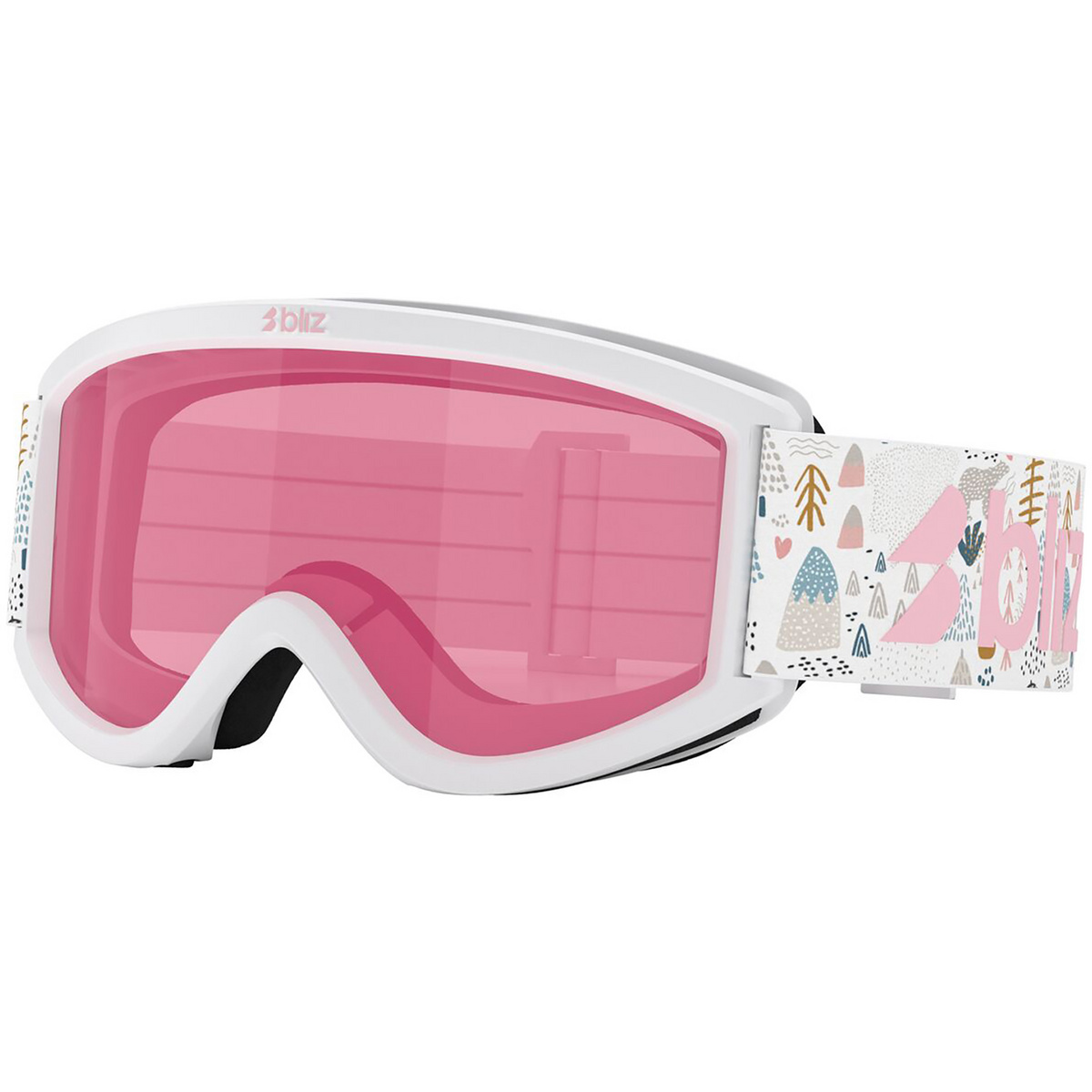 Bliz Kinder Pixie Skibrille (Größe One Size, weiss)