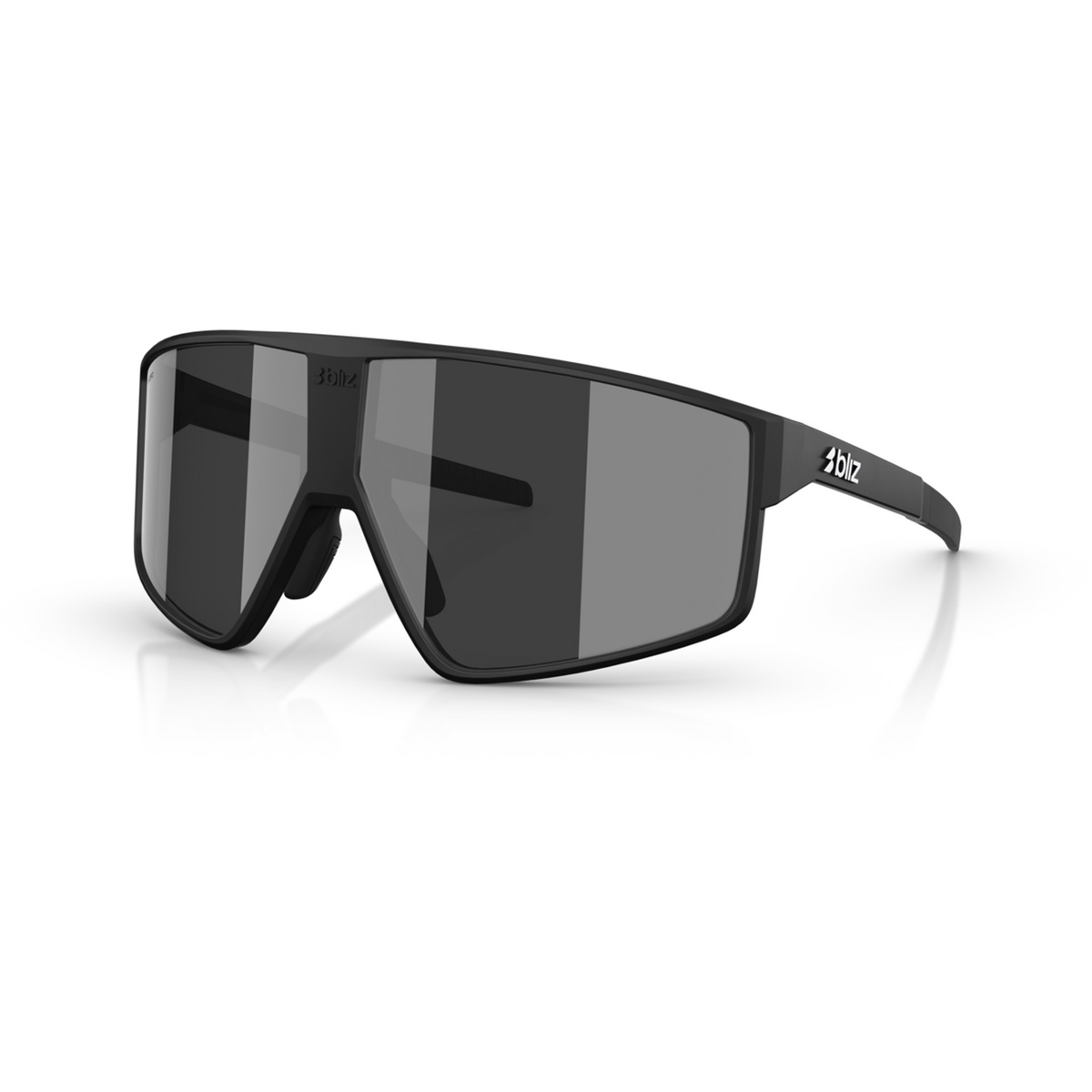 Bliz P002s Sportbrille (Größe ONE SIZE, black-smoke silver mirror)