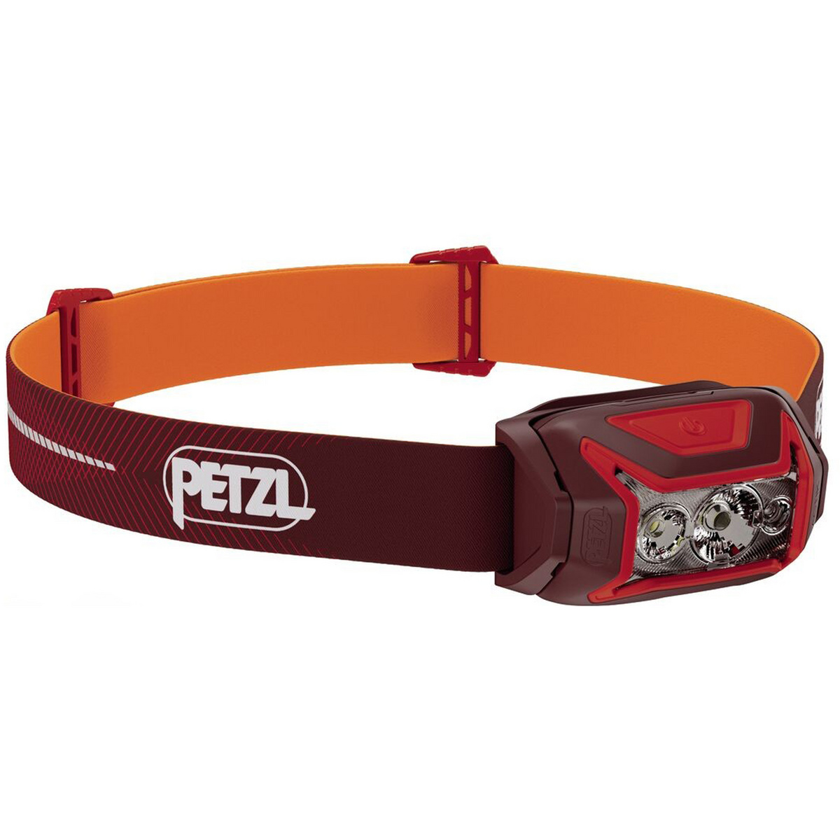 Petzl Actik Core Stirnlampe (Größe One Size, rot)