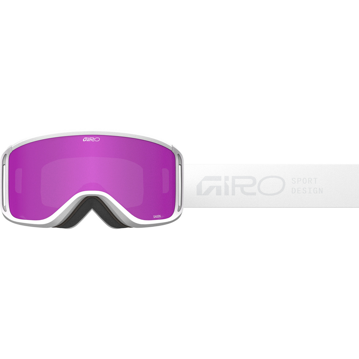 Giro Damen Sagen Skibrille (Größe One Size, weiss)
