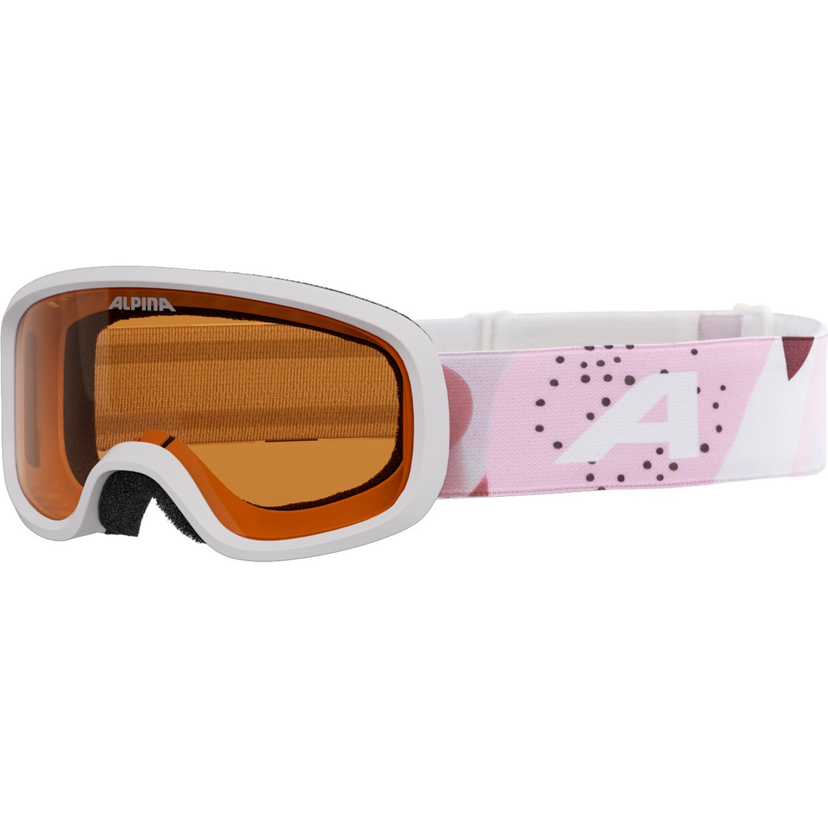 Alpina Kinder Piney 2.0 Skibrille (Größe XS, weiss)