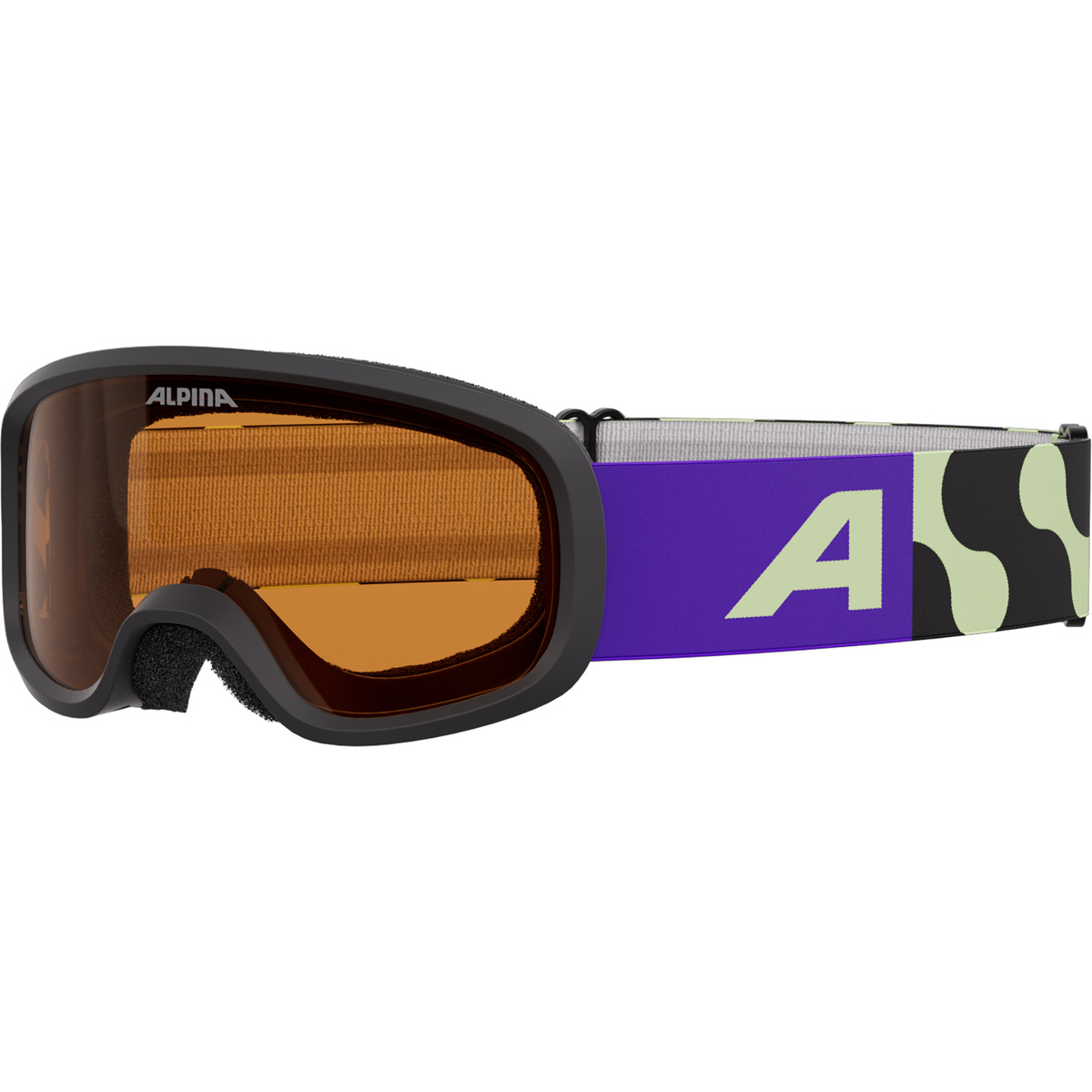 Alpina Kinder Piney 2.0 Skibrille (Größe XS, gelb)