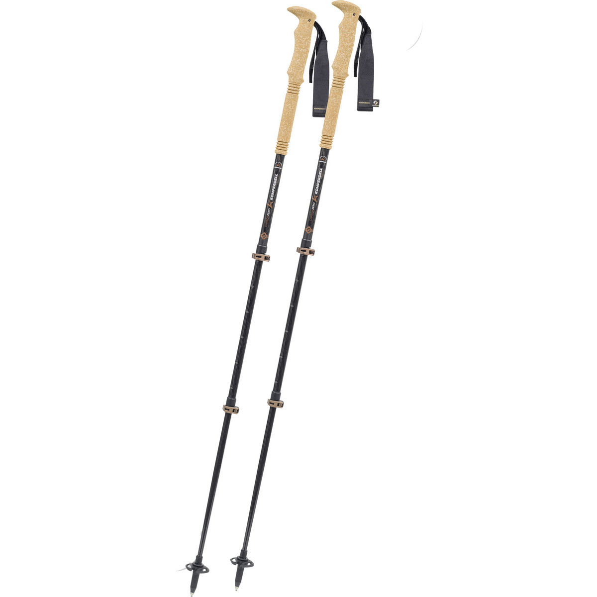 Komperdell Carbon Ultra Zero Compact Trekkingstöcke (Größe 90-120cm, braun)