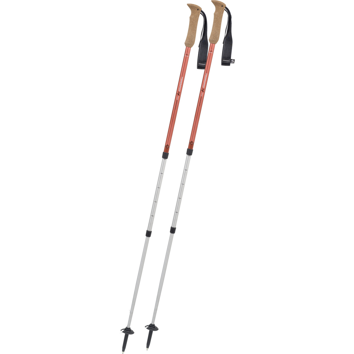 Komperdell Highlander Zero Trekkingstöcke (Größe 105-140cm, orange)