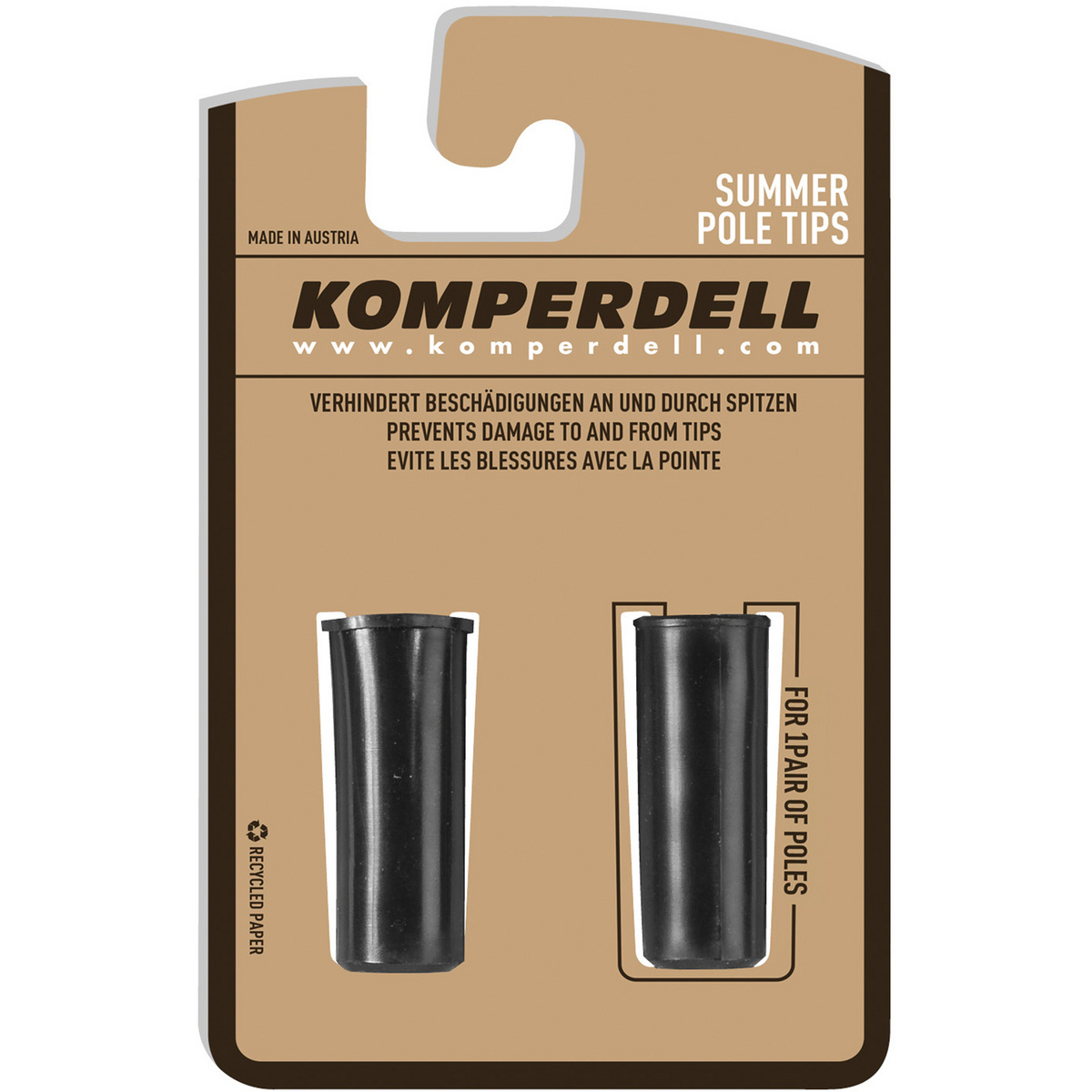 Komperdell Spitzenschutz 8mm (Größe 8mm, schwarz)