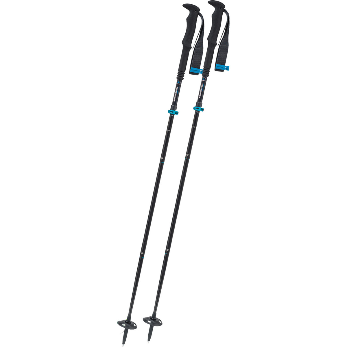 Komperdell Lite Carbon Vario Approach Compact Trekkingstöcke (Größe 105-125cm, blau)