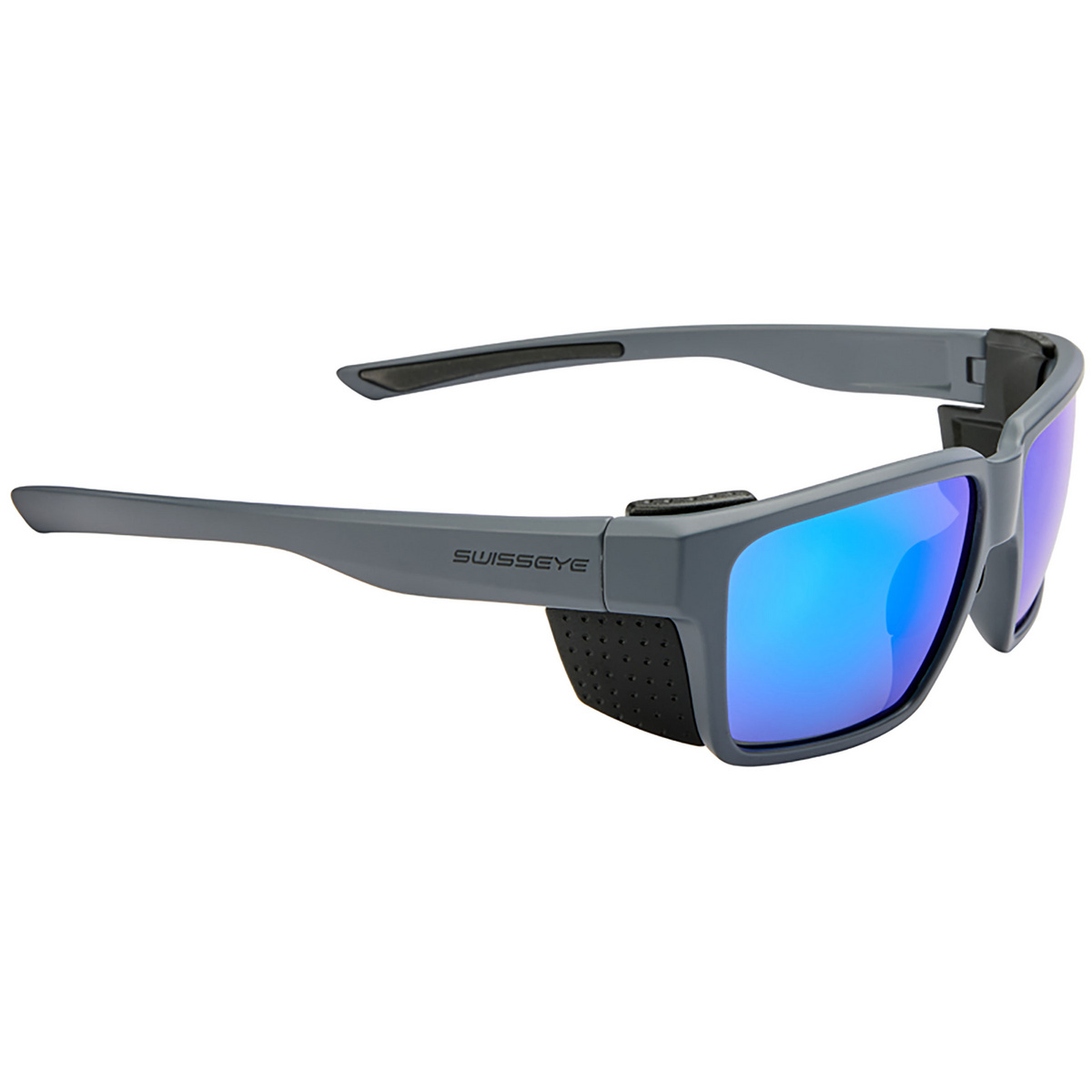 Swiss Eye Peak Sportbrille (Größe One Size, grey-blk-smoke pola blue Revo)