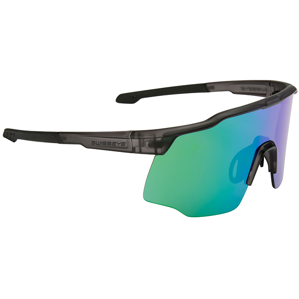 Swiss Eye Racer Sportbrille (Größe One Size, grey-black-green green Revo)