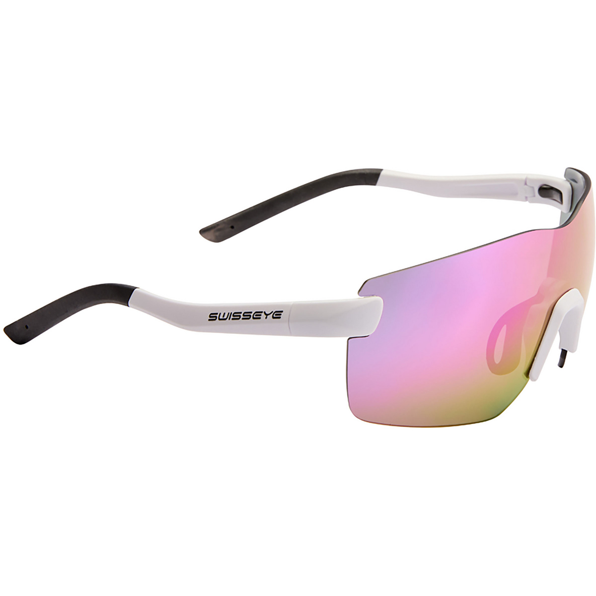 Swiss Eye Wave Sportbrille (Größe One Size, white-black-green purple Revo)