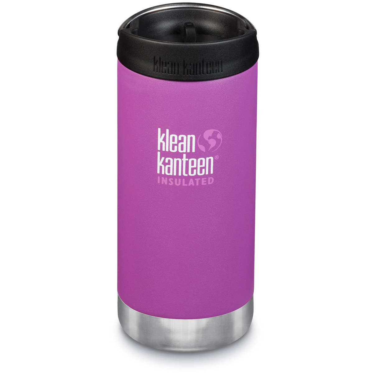 Klean Kanteen TKWide Vi Cafe Cap Isolierflasche (Größe 355ml, lila)