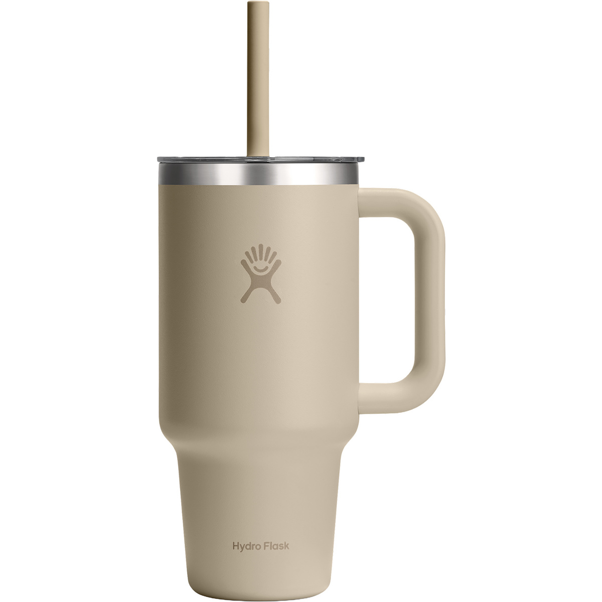 Hydro Flask 32oz Travel Tumbler Clear Lid Isolierbecher (Größe 0.946L, beige)