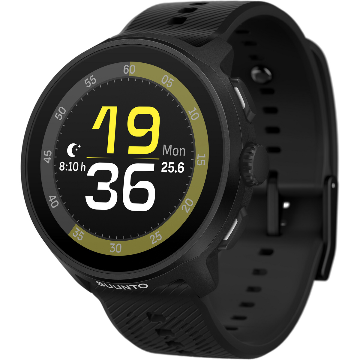 Suunto Suunto Run mit Silikonarmband GPS Uhr (Größe 45mm, schwarz)