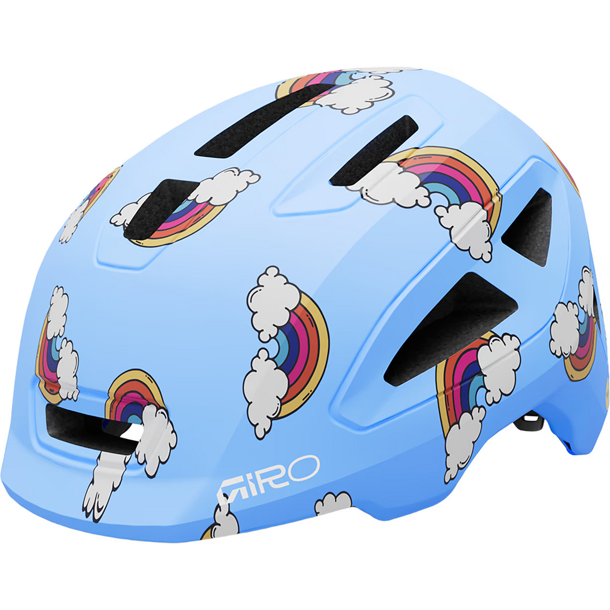 Giro Kinder Scamp II Fahrradhelm (Größe 49-53CM, blau)