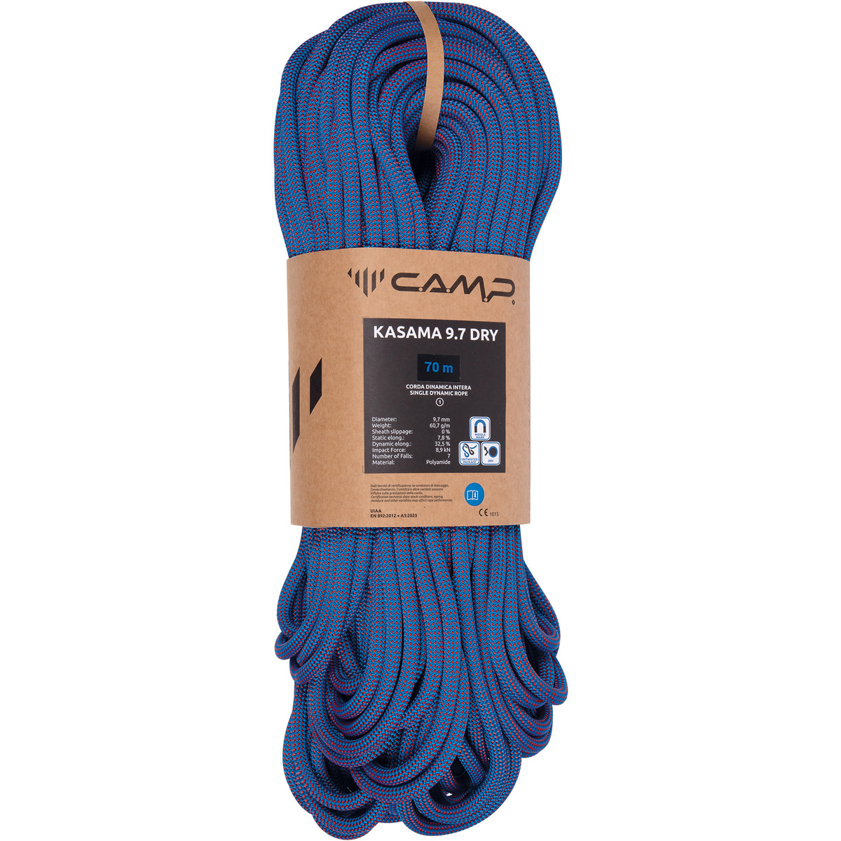 Camp Kasama 9.7 Dry Kletterseil (Größe 70M, blau)