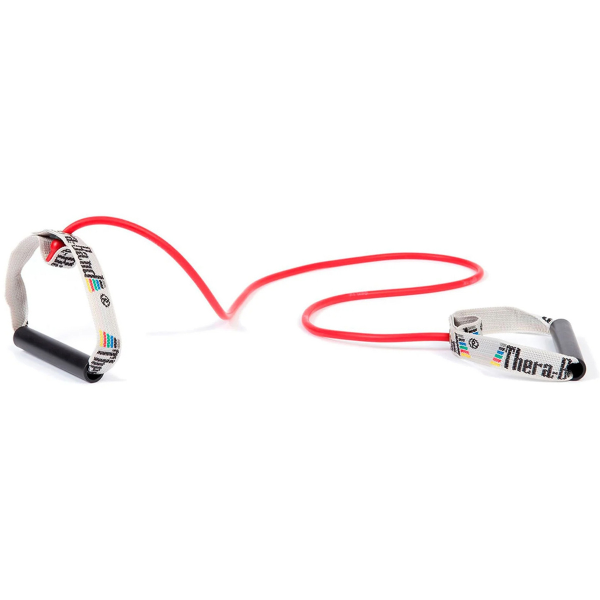 Thera-Band Bodytrainer Tubing mit festen Griffen (Größe One Size, rot)