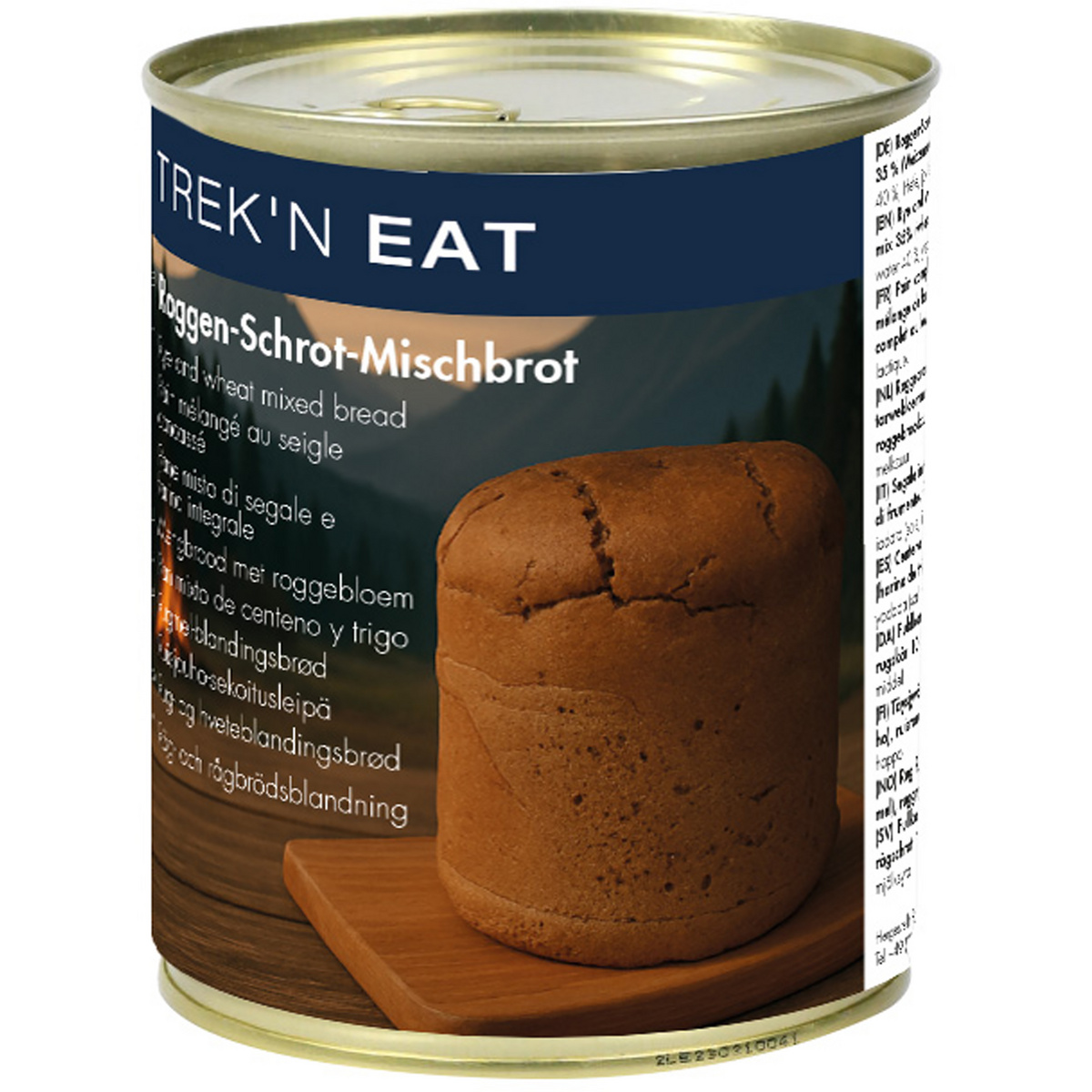 Trek'n Eat Roggen-Schrot Mischbrot am Stück (Größe 400g, braun)