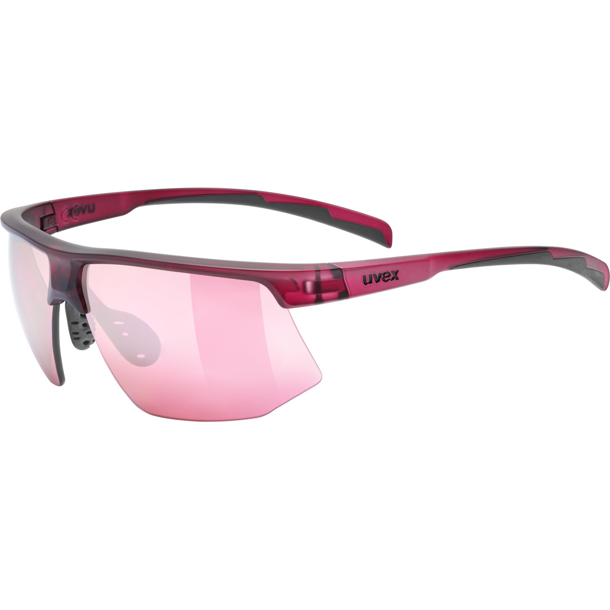Uvex Aerios Sportbrille (Größe ONE SIZE, rosa)