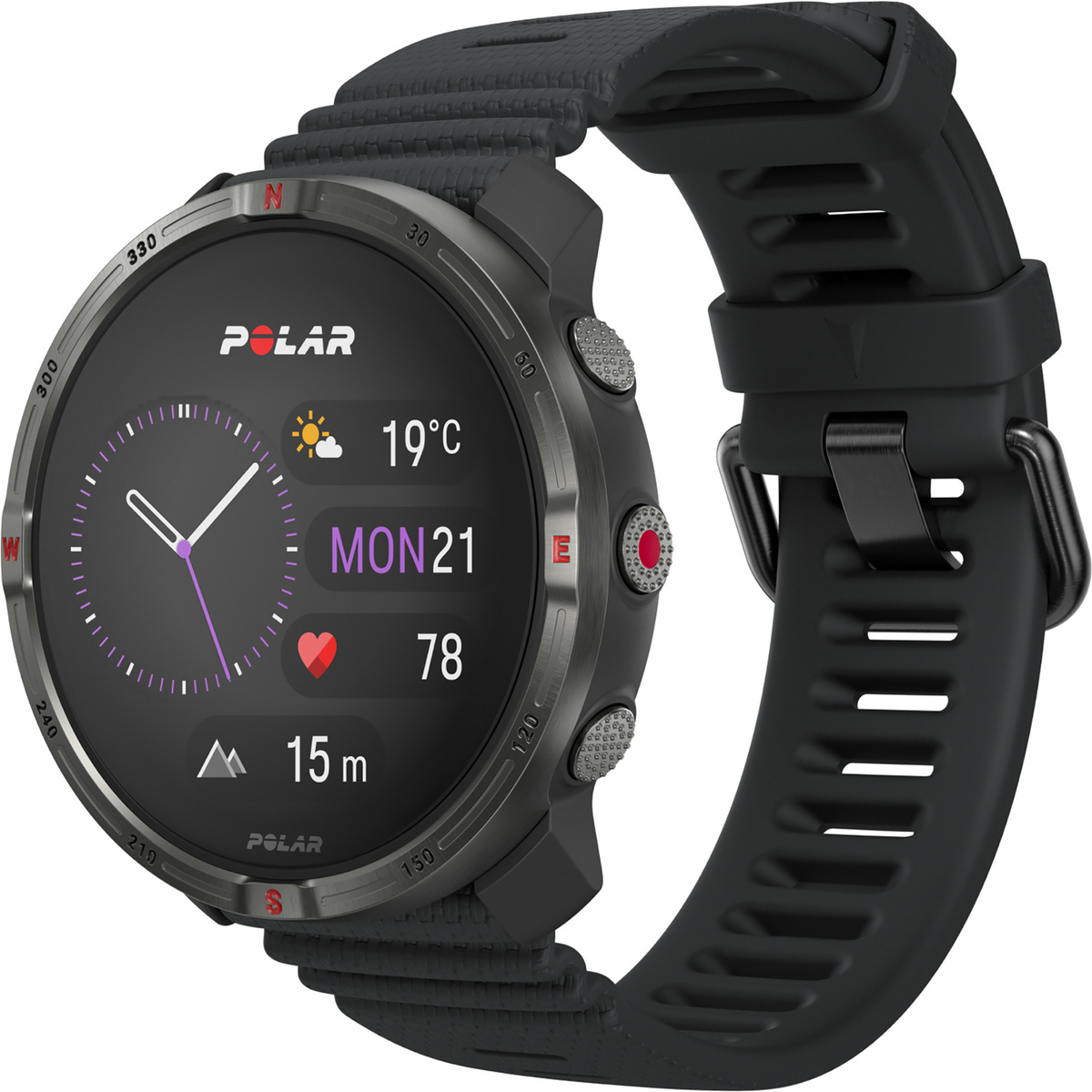 Polar Grit X2 GPS-Uhr (Größe One Size, schwarz)