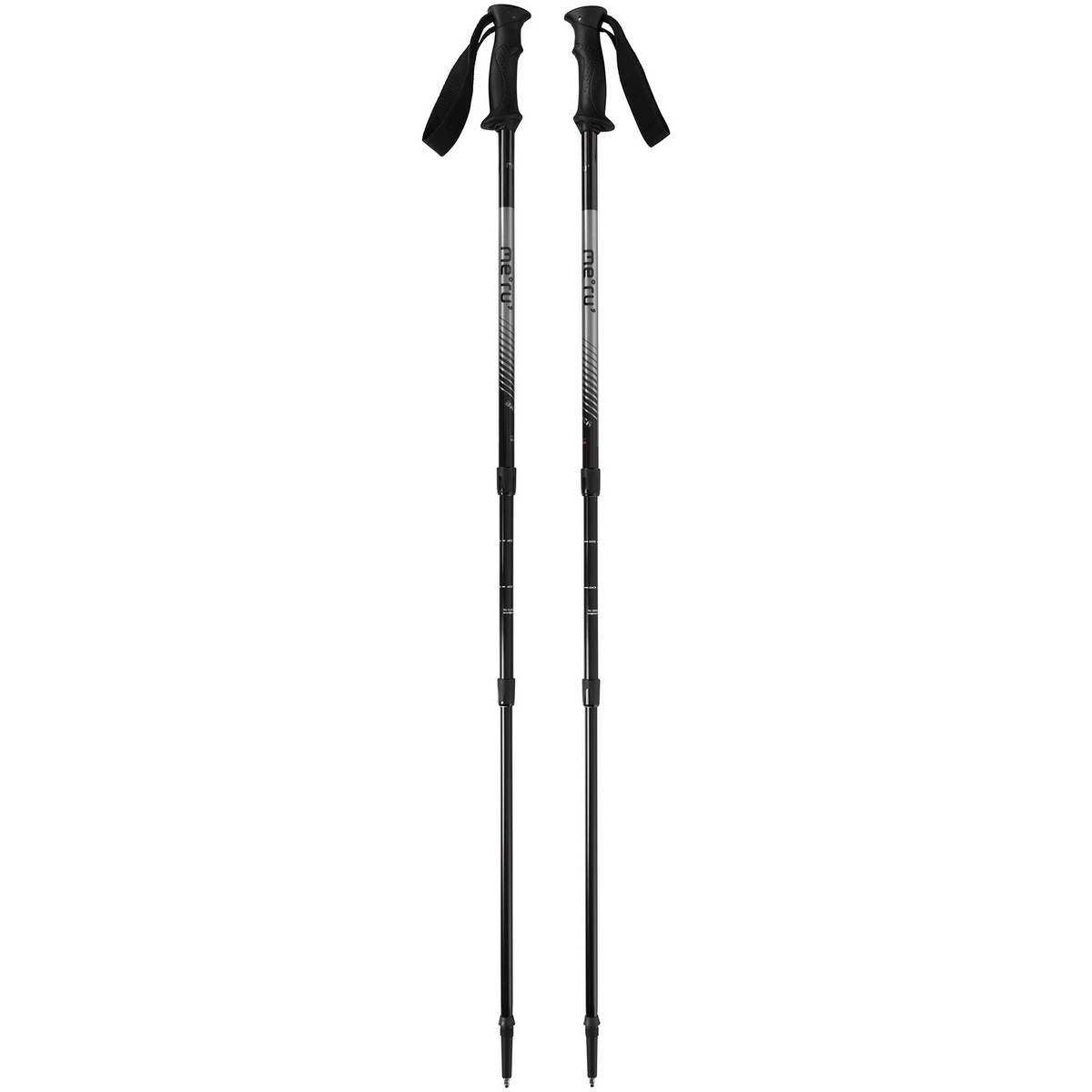 Bergzeit Basics Meru Brenta Wanderstöcke (Größe One Size, schwarz)