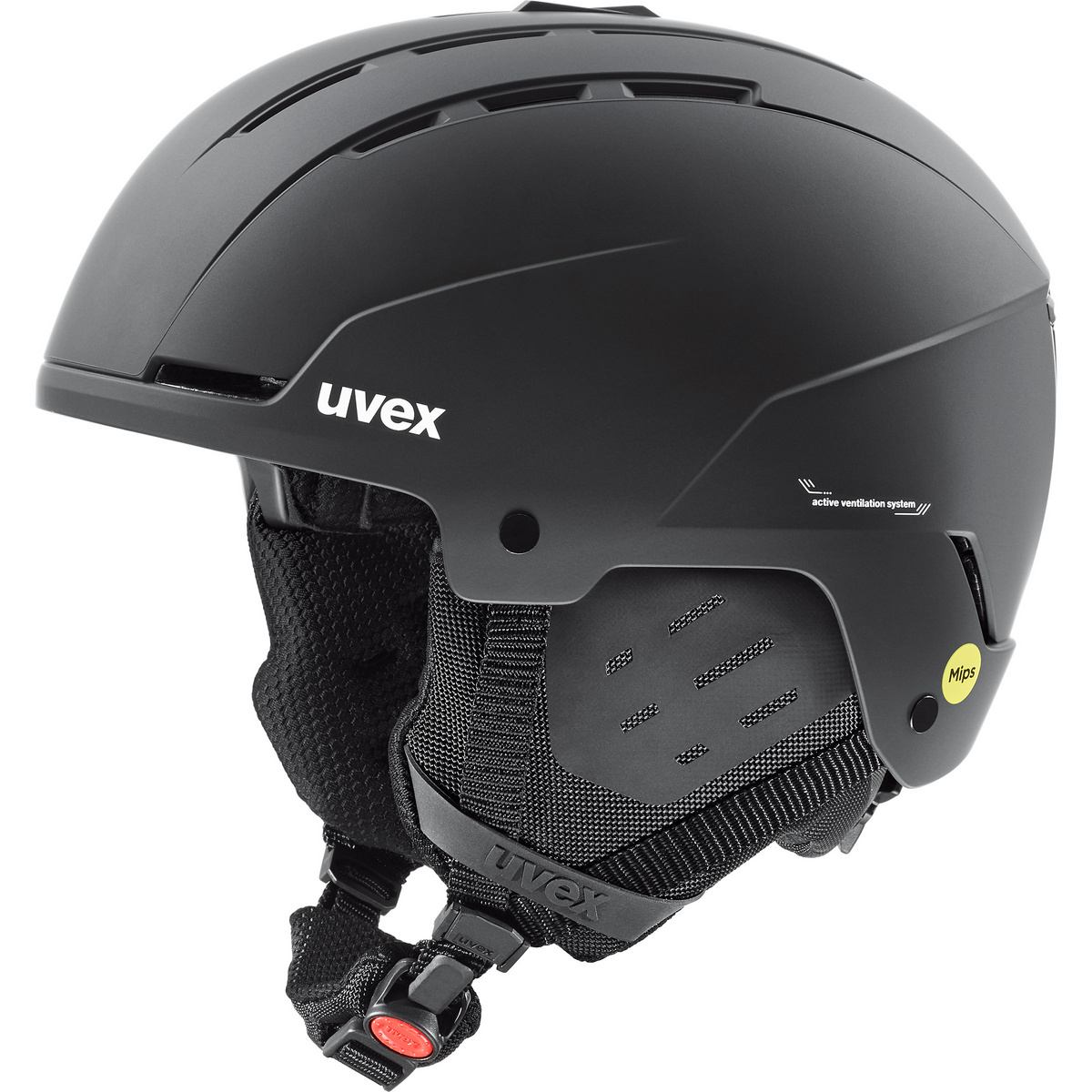 Uvex Stance MIPS Skihelm (Größe 51-55CM, black matt)