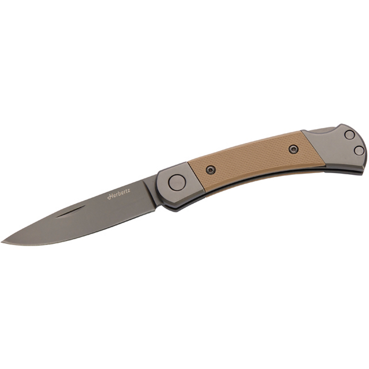 Herbertz Titanbeschichtung Grey D2 Small Taschenmesser (Größe One Size, sand)