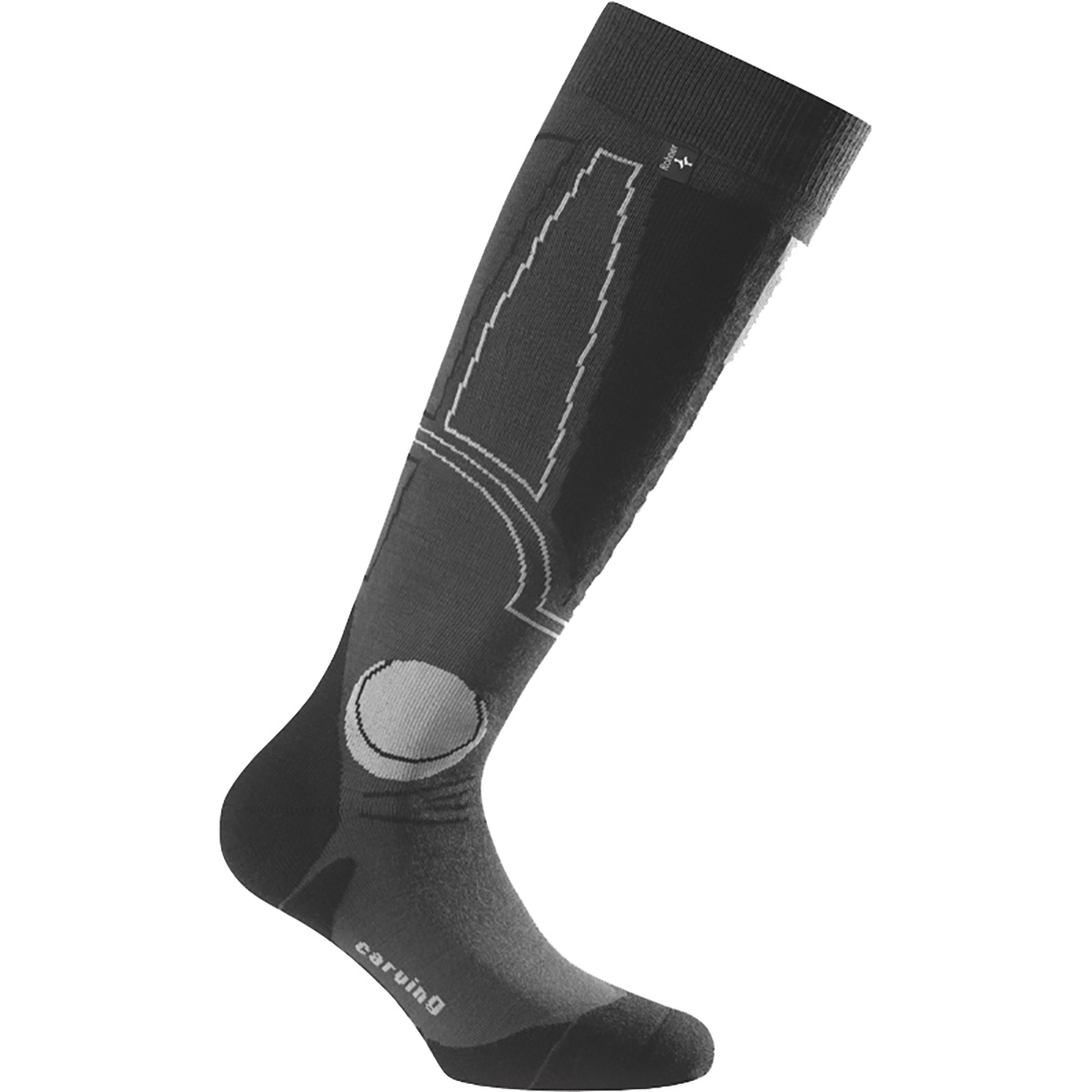 Rohner Carving Ski Socken (Größe 42 , grau)