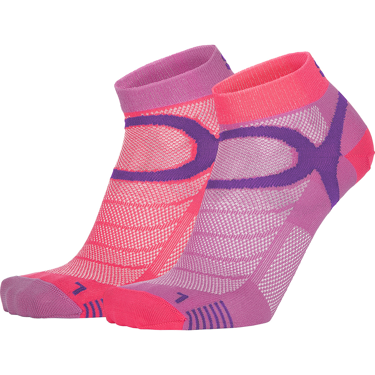 Eightsox Calze Sport Color Edition, confezione da 2 paia (Taglia 39 , Viola)