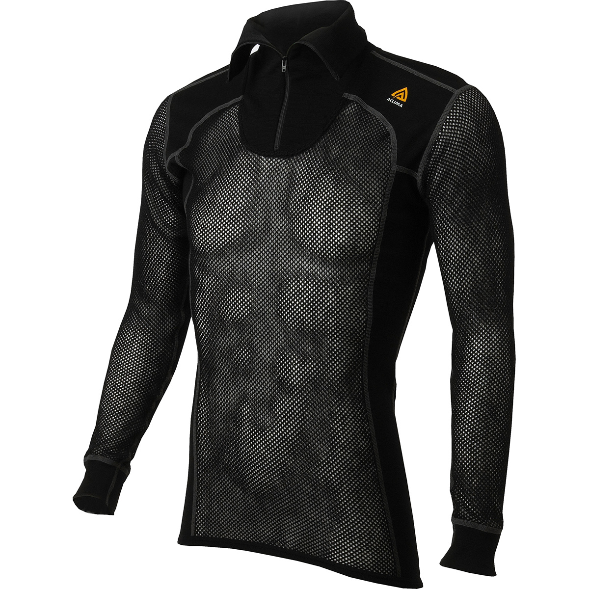 Image of Aclima Uomo Maglia a manica corta con zip Woolnet Polo