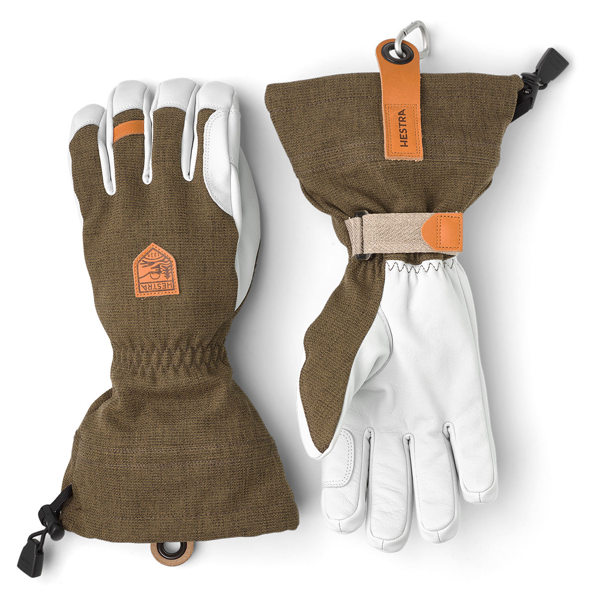 Hestra Gants Army Leather Patrol Gauntlet (taille 6, Olive)