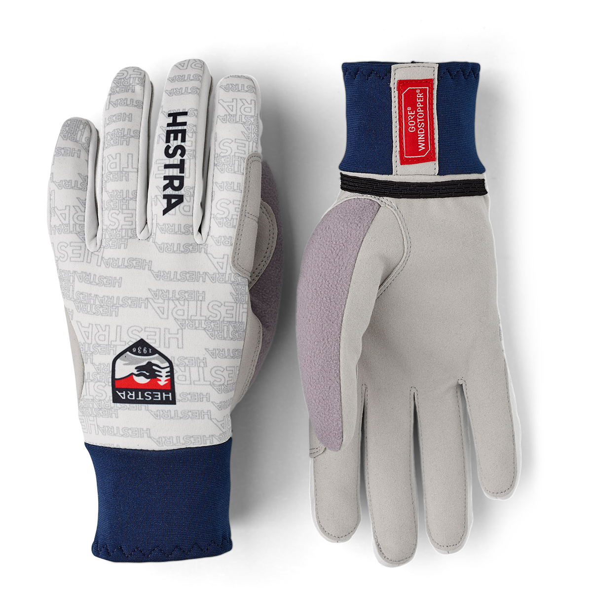 Hestra Guanti Windstoopper Active Grip (Taglia 6, Bianco)