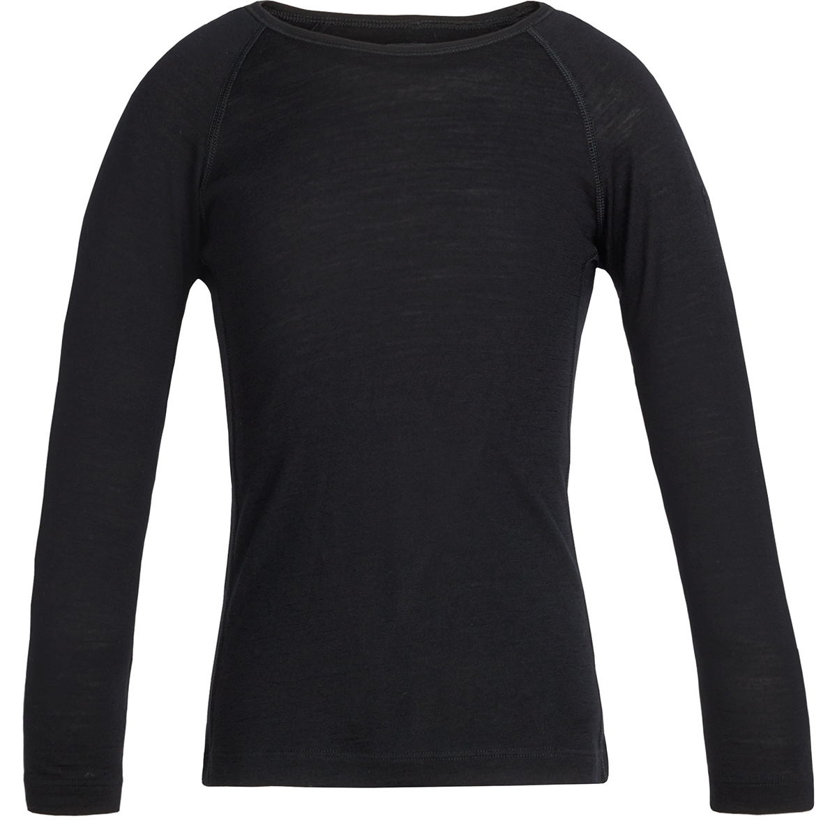Icebreaker Enfants T-shirt long 200 Oasis (taille 98, Noir)